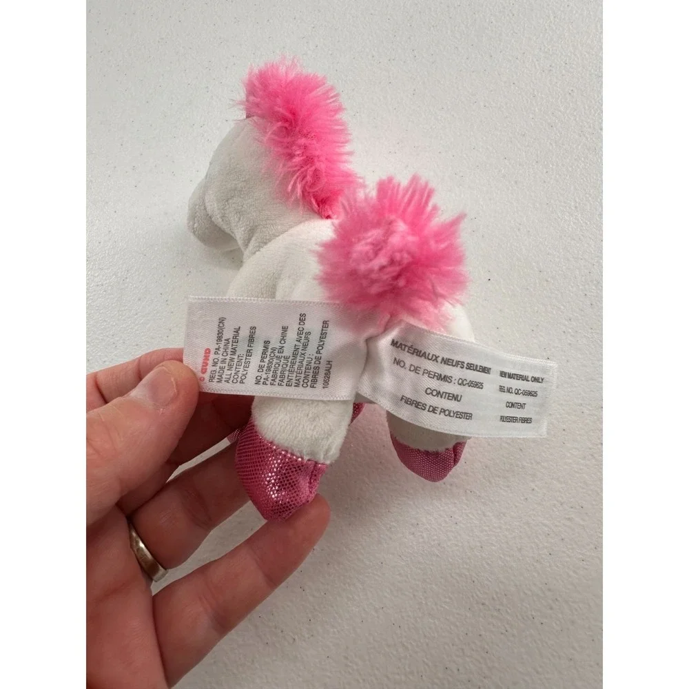 Baby Gund Plush‎ White & Pink Unicorn Glitter Hooves - 6 Inches Horse Stuffed